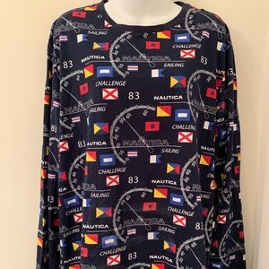 Nautica Mens LS shirt sailing challage nautical